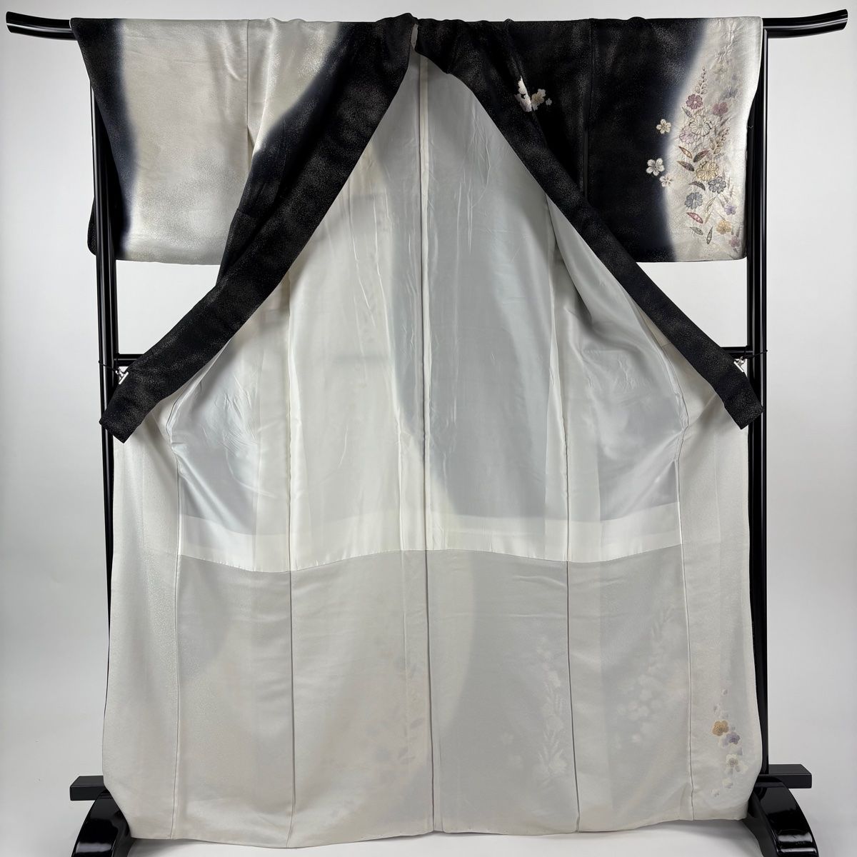 訪問着 身丈168.5cm 裄丈69.5cm L 袷 徳永憲峯 落款 辻が花 銀通し