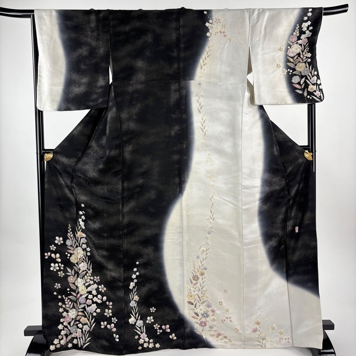 訪問着 身丈168.5cm 裄丈69.5cm L 袷 徳永憲峯 落款 辻が花 銀通し