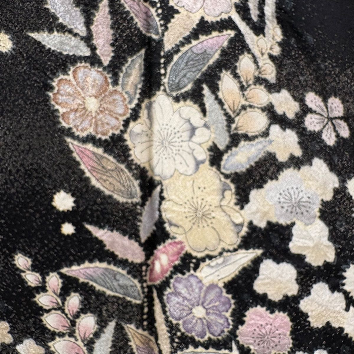 訪問着 身丈168.5cm 裄丈69.5cm L 袷 徳永憲峯 落款 辻が花 銀通し