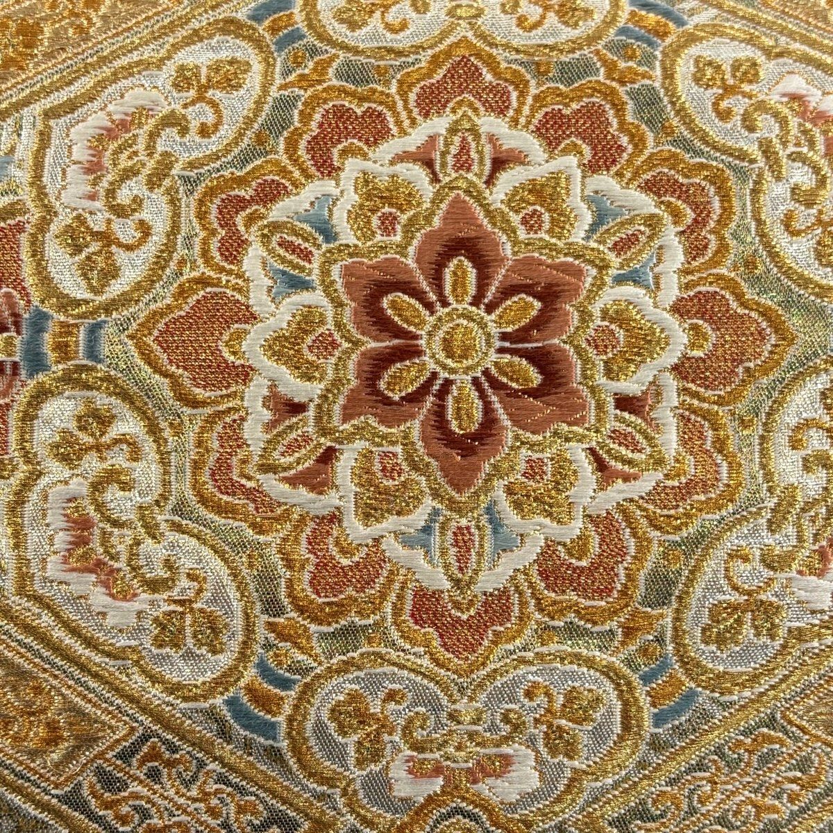 袋帯 秀品 華文 花唐草 金糸 箔 鶯色 六通 正絹 【中古】 - メルカリ