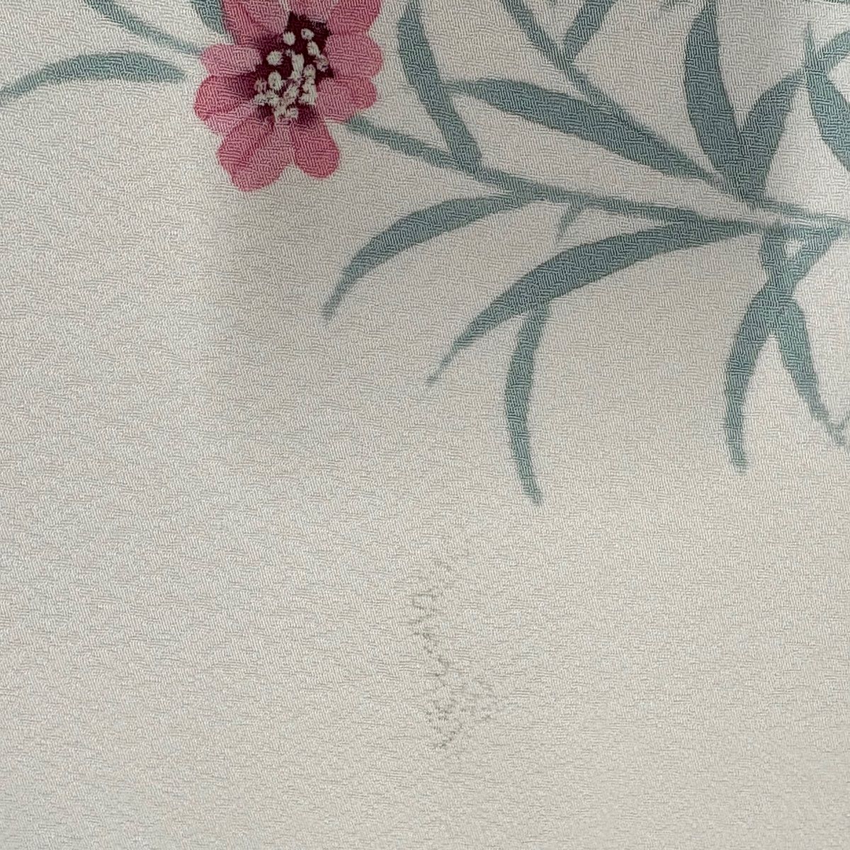  訪問着 身丈159 cm 裄丈64 5 M 袷 二代目清次郎 落款 枝花 草花 ぼかし 薄ピンク 正絹 秀品 訪問着 付け下げ 着物