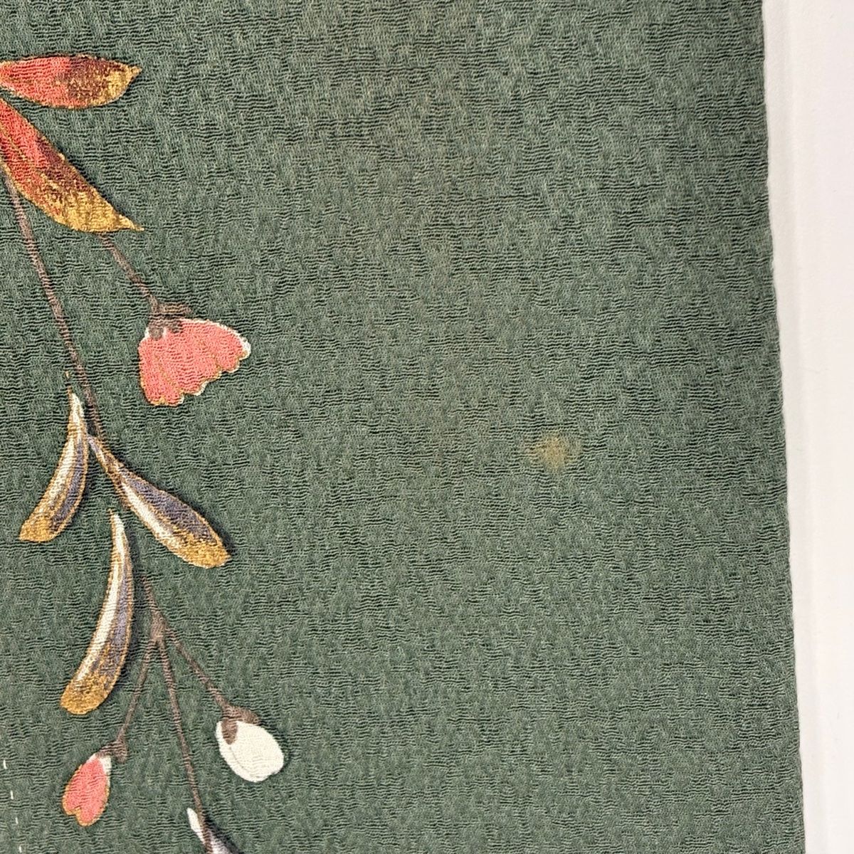  訪問着 身丈163 5 cm 裄丈68 L 袷 枝垂れ桜 藤 金彩 絞り 灰緑 正絹 秀品 訪問着 付け下げ 着物