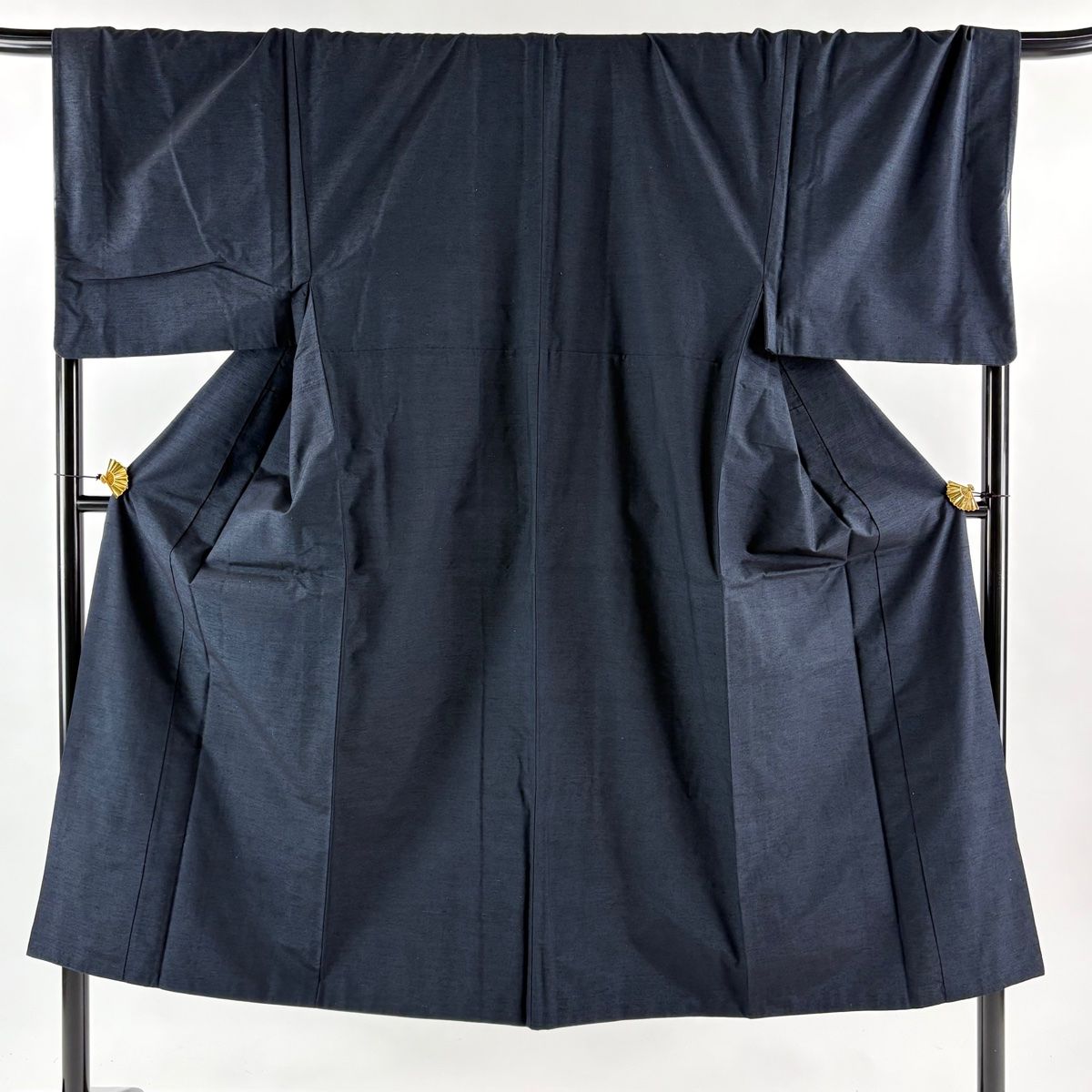 男着物 身丈144 cm 裄丈71.5 M 袷 アンサンブル 紬 濃紺 正絹 秀品