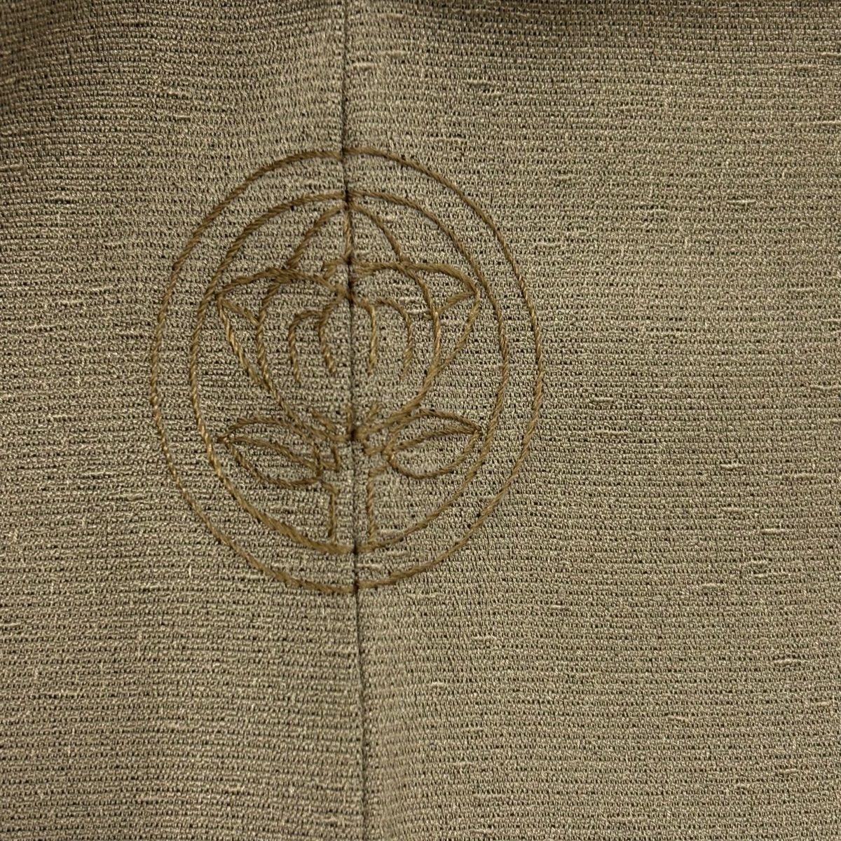 男着物 身丈98 5 cm 裄丈70 S 羽織 灰茶 正絹 秀品 一つ紋