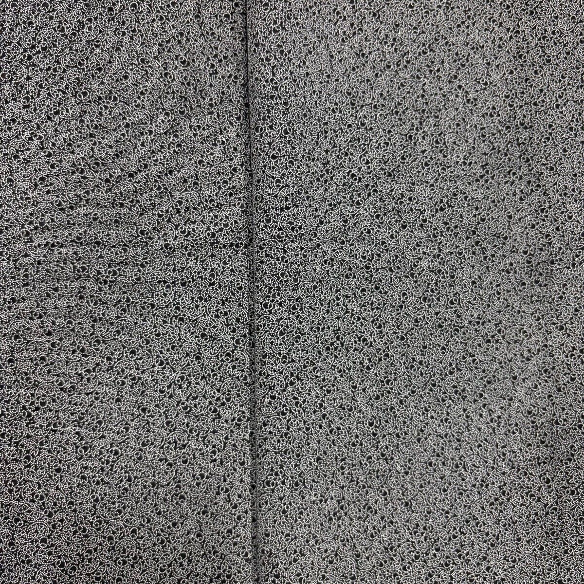 江戸小紋 身丈162cm 裄丈66cm M 袷 小林茂徳 落款 幾何学 黒 正絹 名品