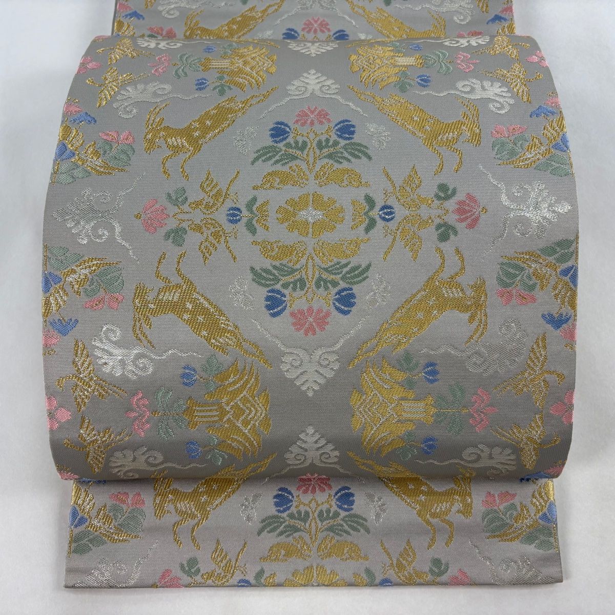 龍村晋 如源列仙遊楽錦 全通 袋帯 馬 仙人 金糸 正絹 龍村晋 如源列仙遊楽錦 全通 袋帯 馬 仙人 金糸 正絹