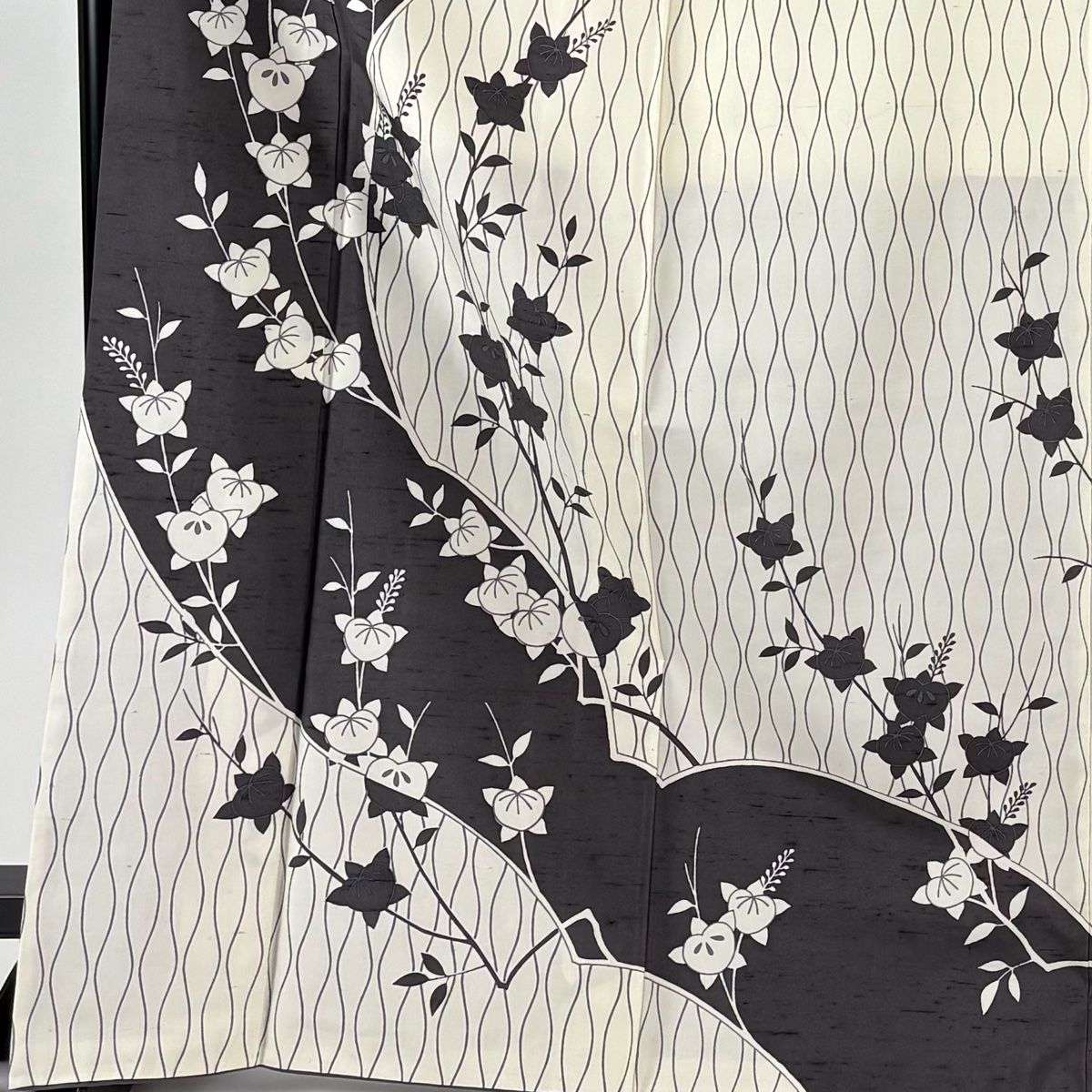 訪問着 身丈170 5 cm 裄丈67 L 袷 牛首紬地 落款 証紙 立涌 橘 染め分け 灰色 正絹