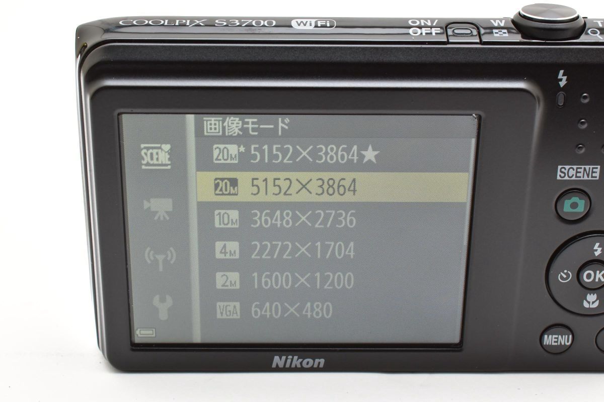極美品｜Nikon COOLPIX S3700 クールピクス 光学8倍ズーム 2005万画素