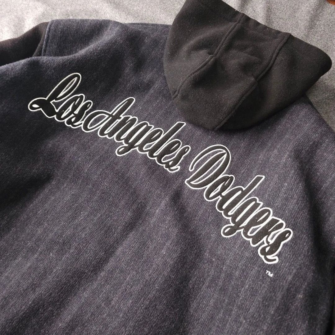 秋冬 肉厚 Los Angeles Dodgers ロサンゼルス ドジャース スタジャン ブルゾン パーカー 黒 MLB XXL