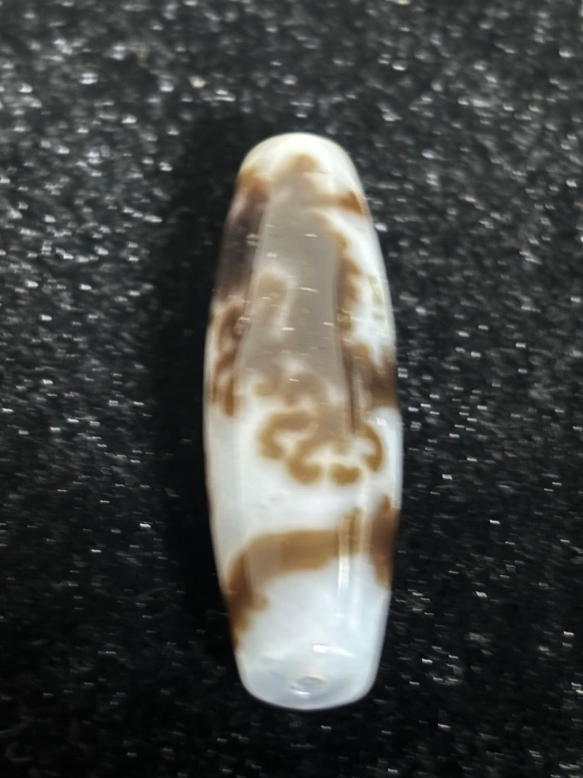 天珠 白五本爪龍神天珠