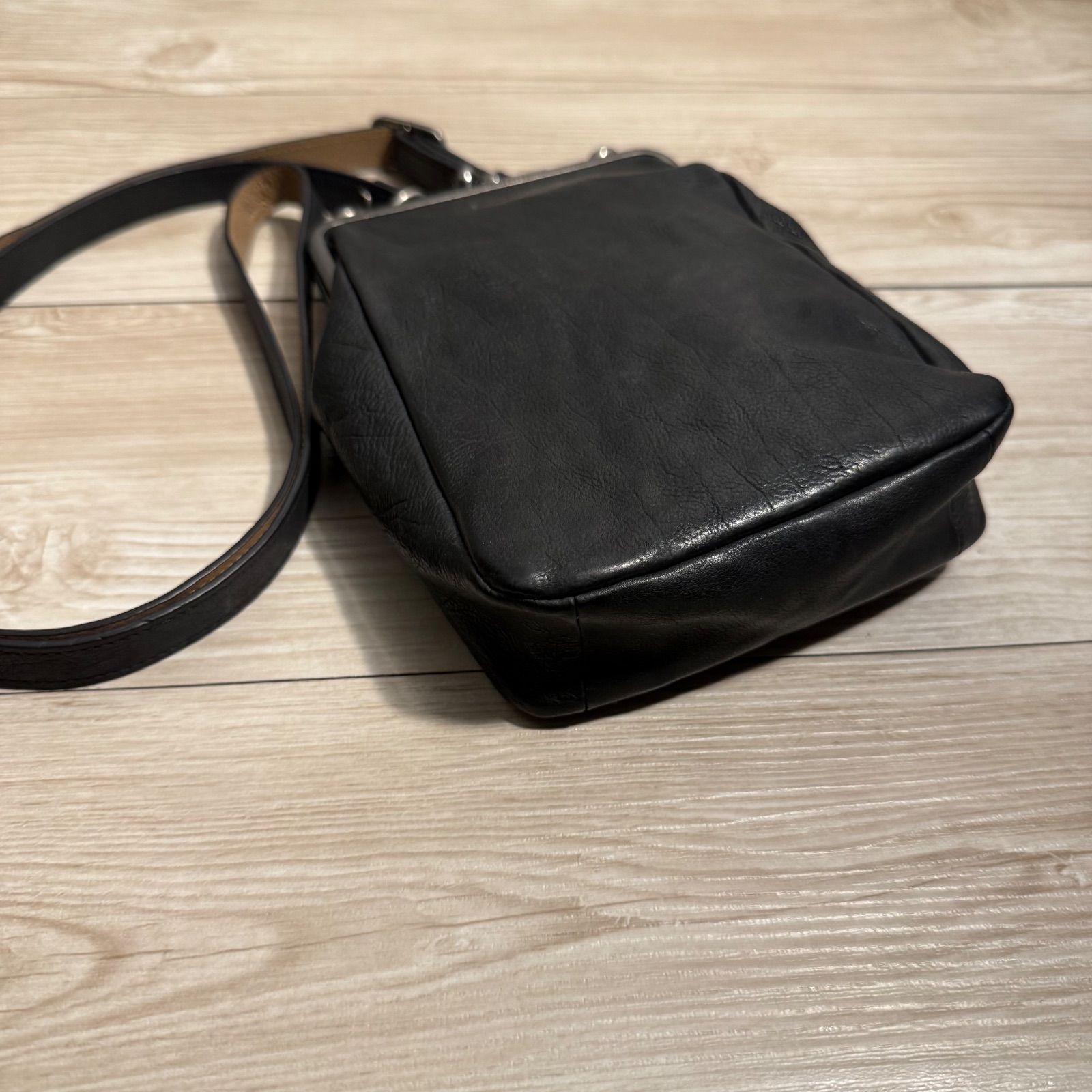 ✨genten ゲンテン Antico アンティーコ がま口 ミニポシェット レザー