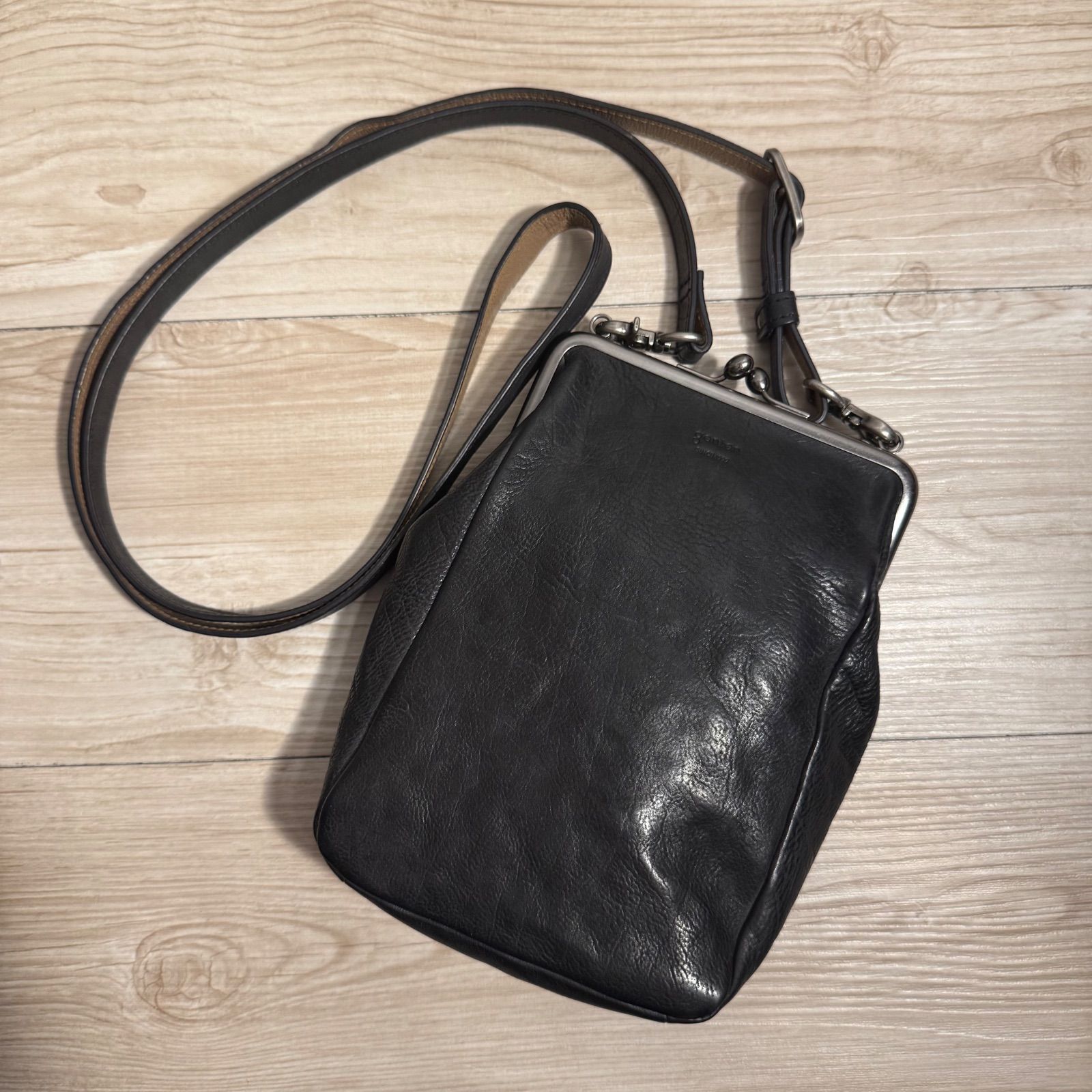 ✨genten ゲンテン Antico アンティーコ がま口 ミニポシェット レザー