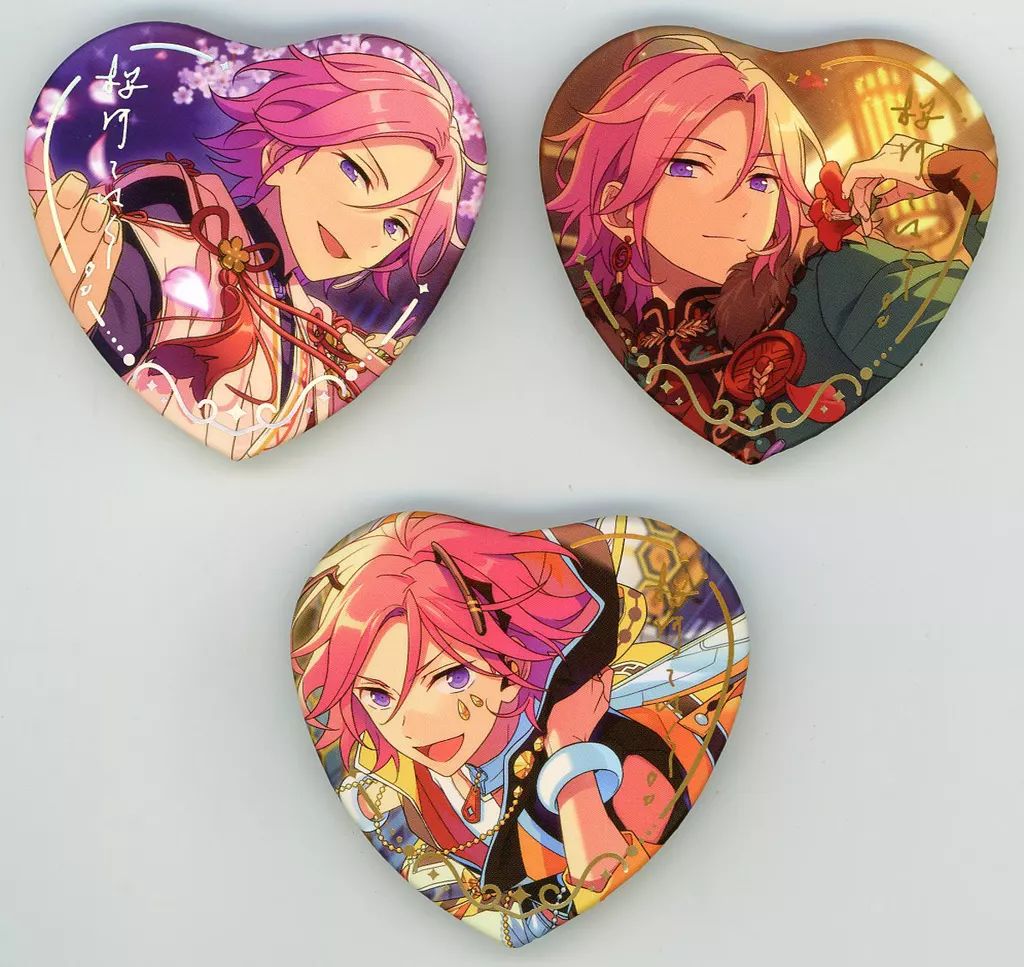 中古】バッジ・ビンズ 桜河こはく 傾心缶バッジ(3個セット) 「あんさん