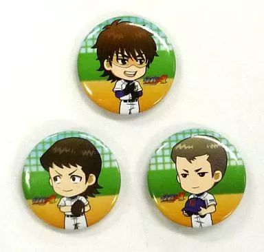 中古】バッジ・ピンズ(キャラクター) 御幸一也＆川上憲史＆白州健二郎