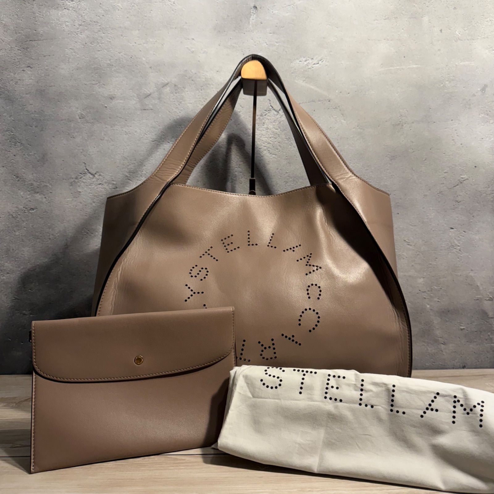 ✨STELLA McCARTNEY ステラロゴ トートバッグ エコレザー ポーチ付き 
