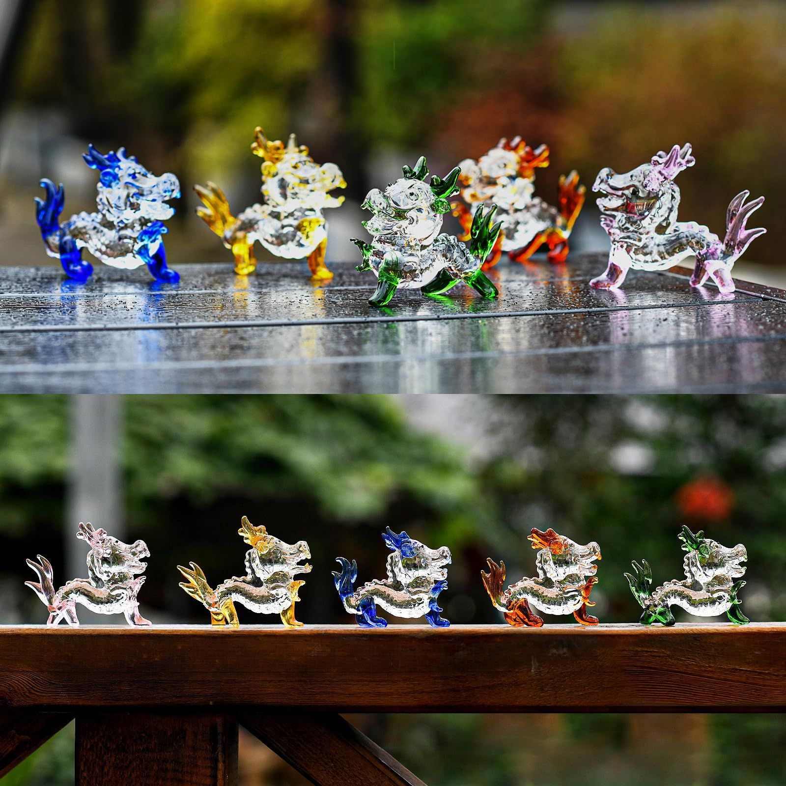 龍神の置物 龍 置物 クリスタル 龍の置物 竜 オブジェ ガラス細工 龍神様 龍の