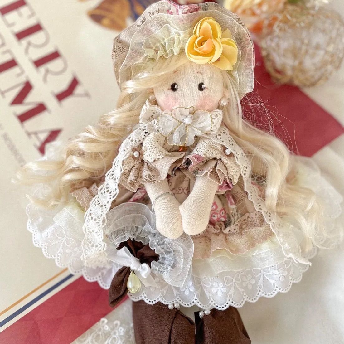 カントリードール 布人形 手作り人形 ハンドメイドドール - メルカリ