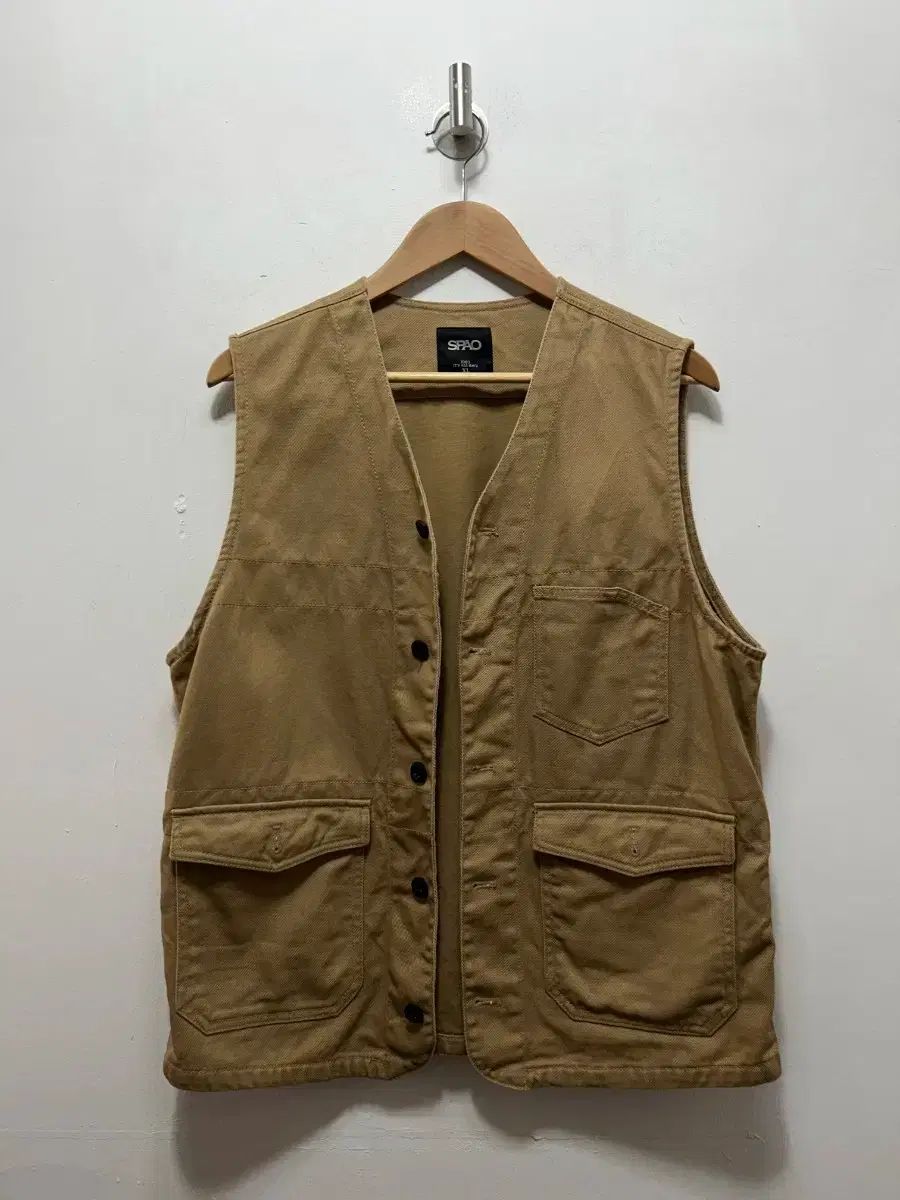 SPAO スパオ カーキ色 ポケット ベスト XL