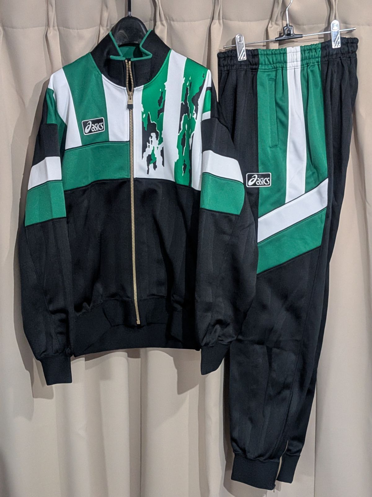 80 s 90 asics ゴールドタイガー ジャージ 上下 セットアップ O レトロ ヴィンテージ