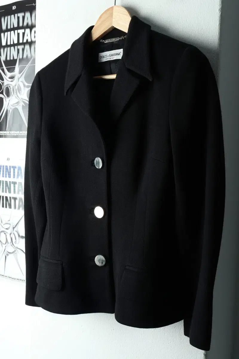 W M ドルチェ＆ガッバーナ スーツ ジャケット ブレーザー ウール ブラック-160 C 1