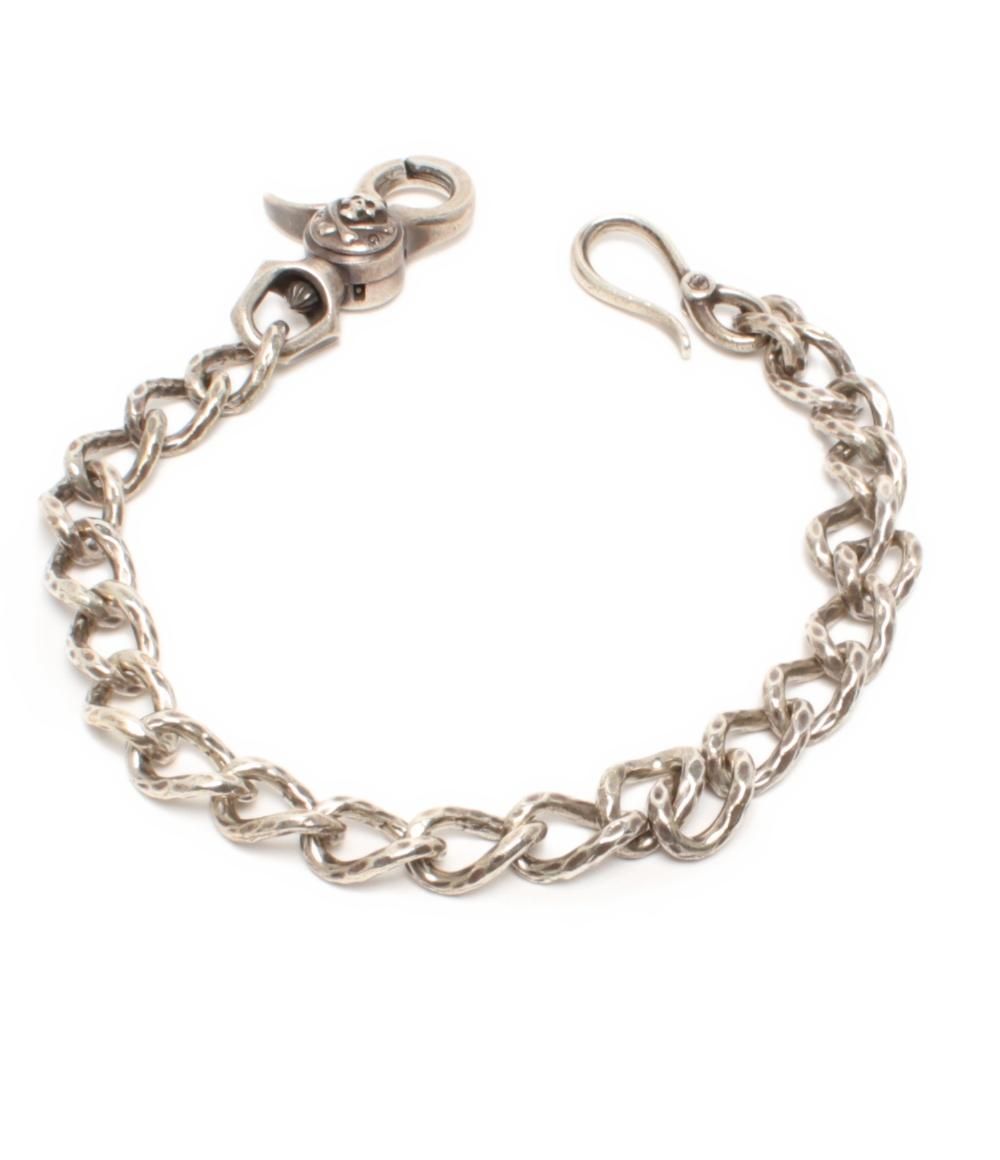 アージェントグリーム ウォレットチェーン SV 925 スカル メンズ Argent Gleam