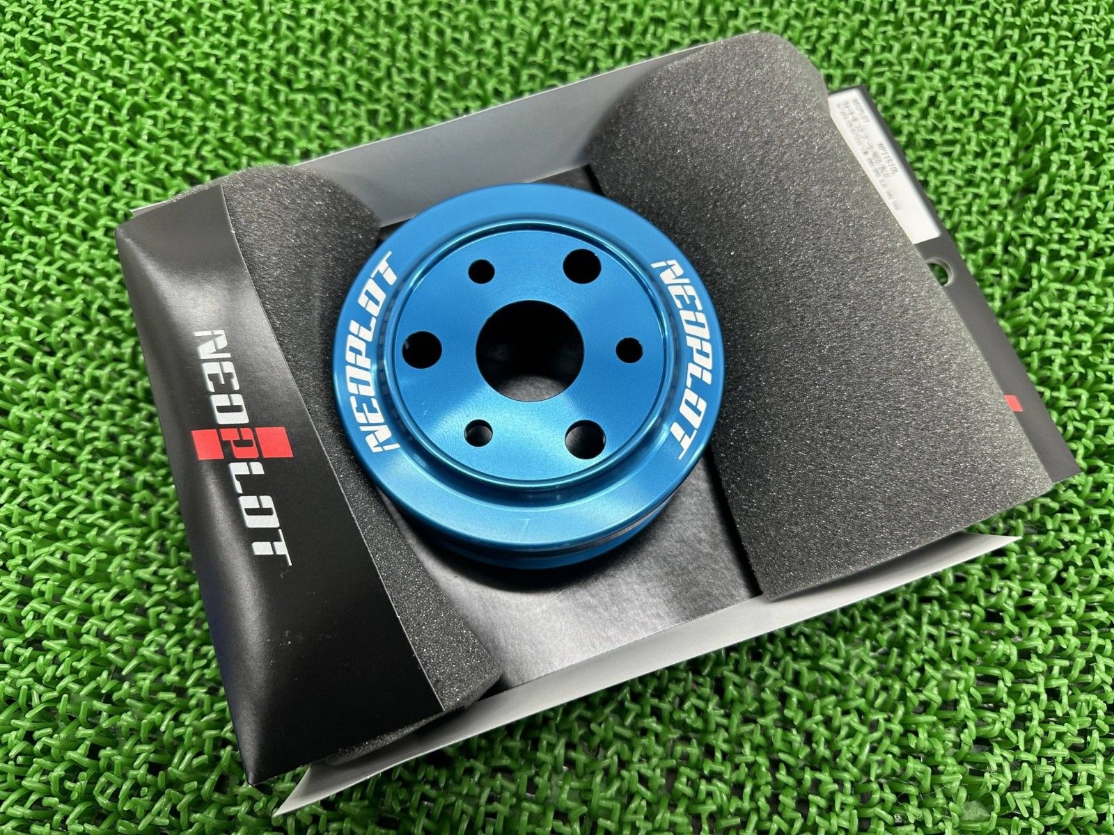 ネオプロト製レガシィ ウォーターポンププーリー 青 社外 NEOPLOT ジェラルミン フォレスター WRX Sk