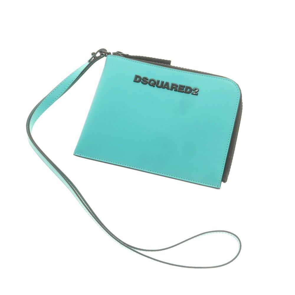 アウトレット ディースクエアード ストラップ付 ポーチ ターコイズ メンズ
