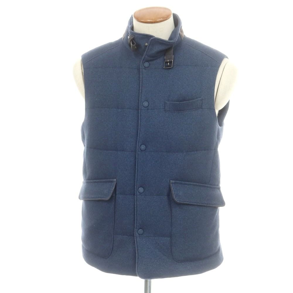 【中古】ロロピアーナ Loro Piana シルクカシミヤ ダウンベスト ネイビー【サイズM】【メンズ】 全国無料，新作】 【中古】ロロピアーナ Loro Piana シルクカシミヤ
