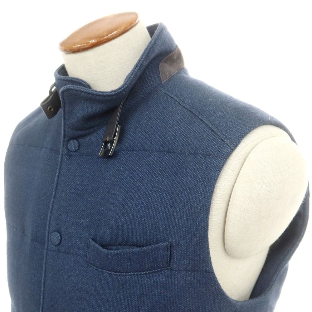 【中古】ロロピアーナ Loro Piana シルクカシミヤ ダウンベスト ネイビー【サイズM】【メンズ】 全国無料，新作】 【中古】ロロピアーナ Loro Piana シルクカシミヤ