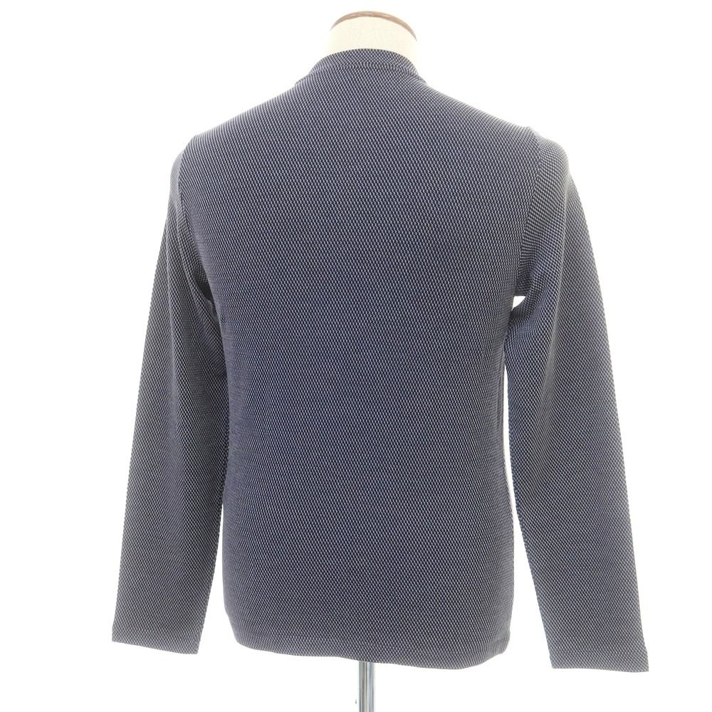 ジョルジオアルマーニ GIORGIO ARMANI レーヨンコットン 長袖Ｔシャツ カットソー ネイビー サイズ46 メンズ