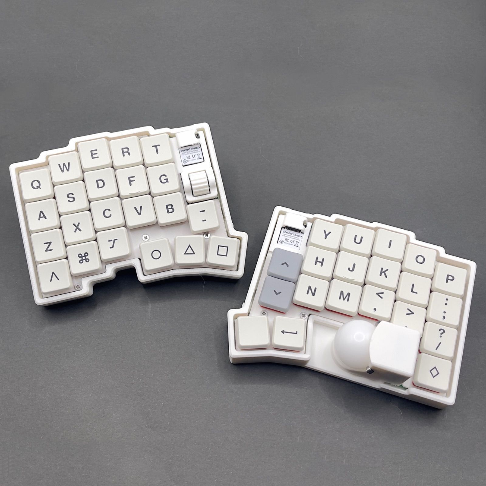 pixi43 フルセット 17mmピッチ 無線 トラックボール付きキーボー