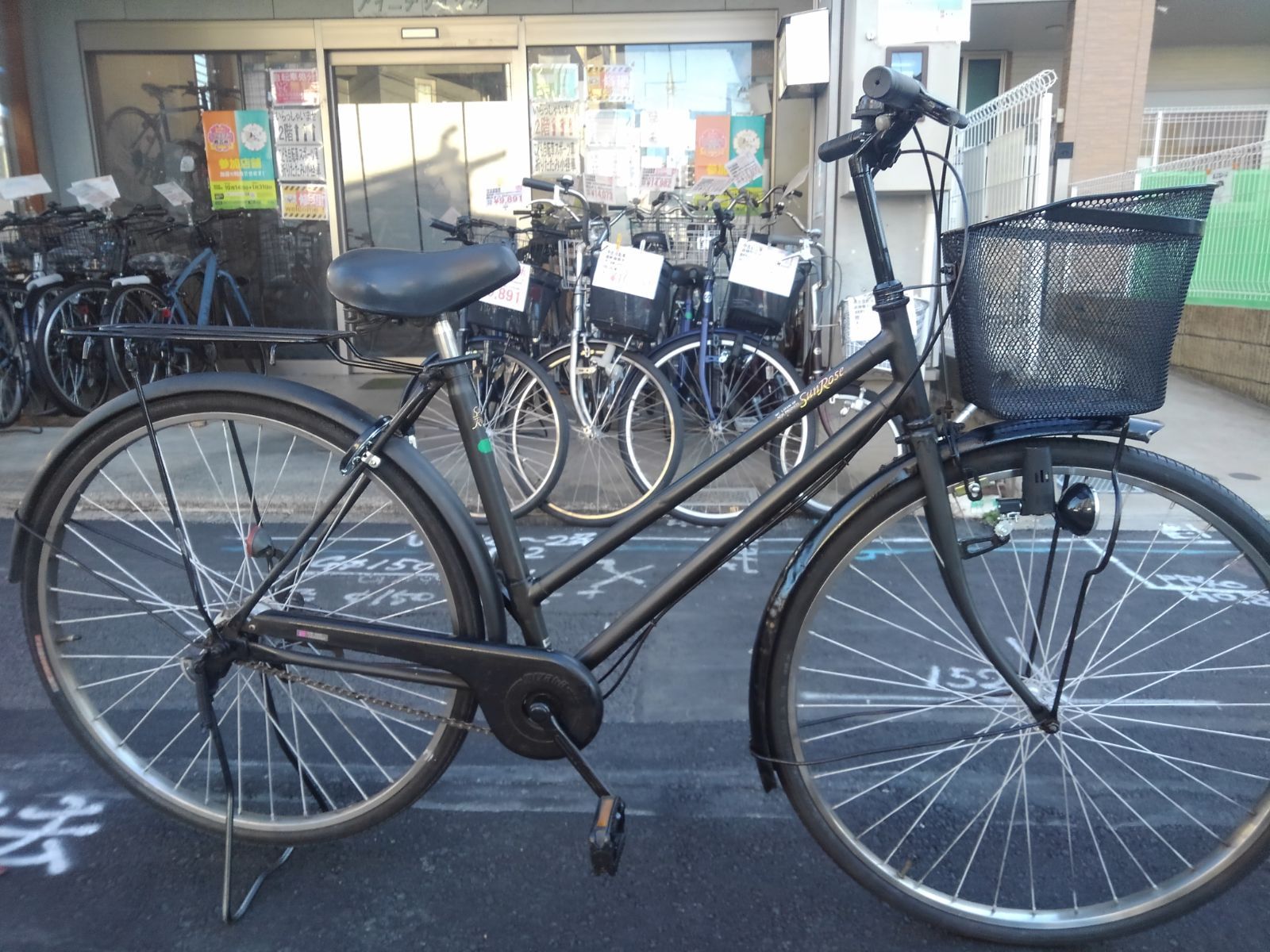 昭和レトロ 片倉シルク 軽快車 引き取り限定(ライト、ダイナモは付属致しません) 引き取り限定！(名古屋市昭和区)中古自転車3857 前後タイヤ新品