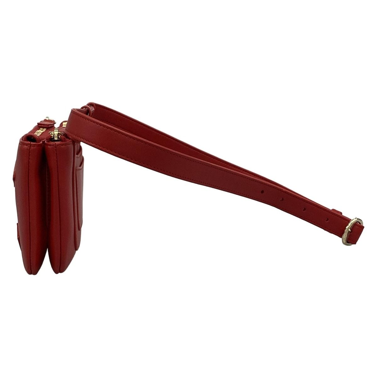 CHANEL(シャネル) ウエストポーチ美品 - レッド ココマーク レザー