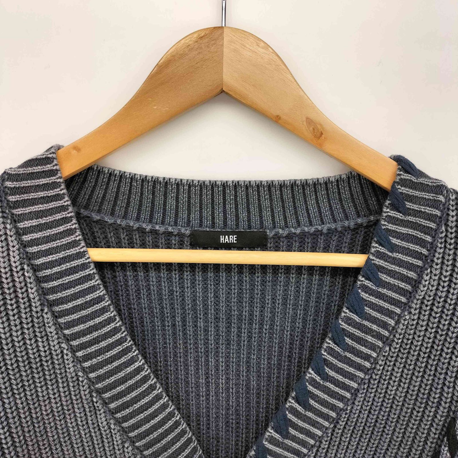 ハレ HARE 24AW ピグメント ステッチ ニット カーディガン メンズ FREE 