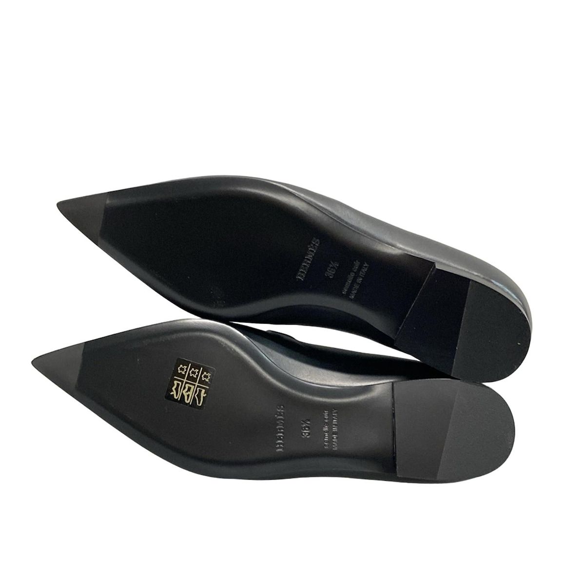 HERMES(エルメス) フラットシューズ 36 1/2 レディース美品 ケリー 黒