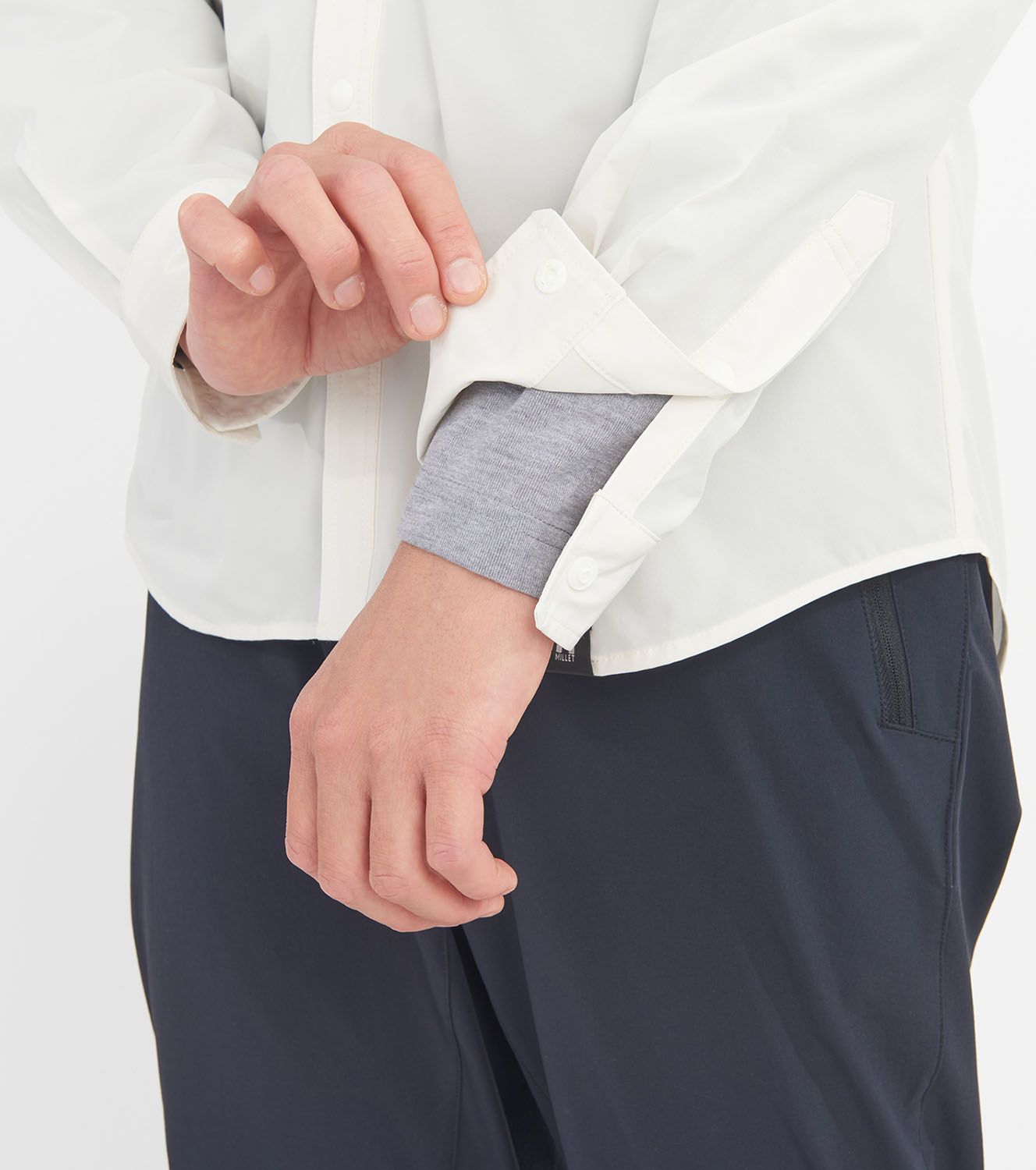 ミレー MILLET アウトドア IB SOLID SHIRT LS M シャツ 長袖 軽量 防虫