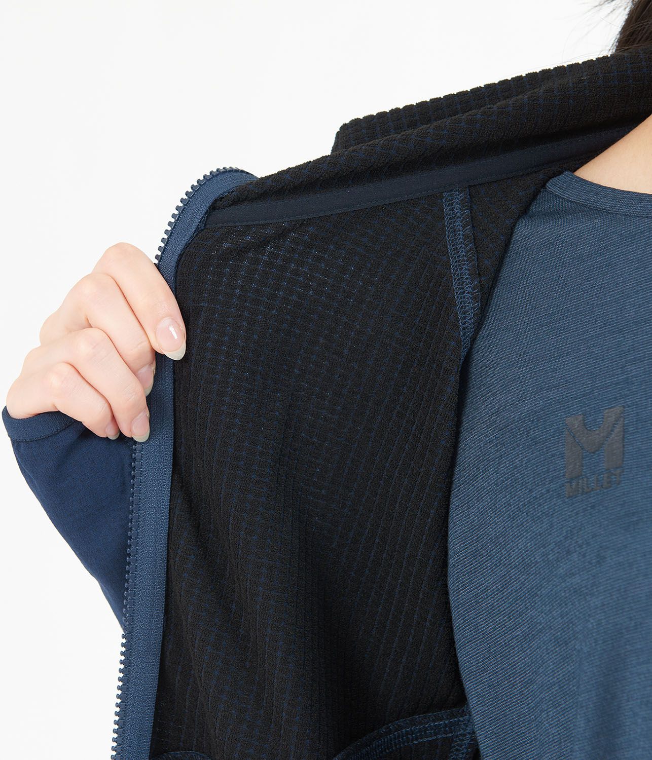 ミレー MILLET アウトドア DRY GRID HOODIE W MIV02046 N0247 BLACK-NOIR