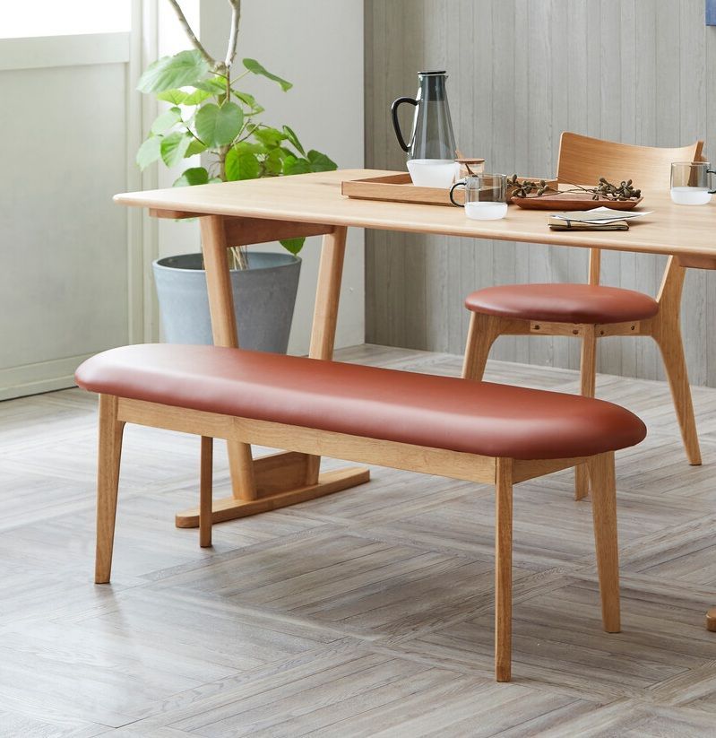 レザー調 ダイニングベンチ 幅131 cm ダイニング ベンチ チェア 椅子 子供用