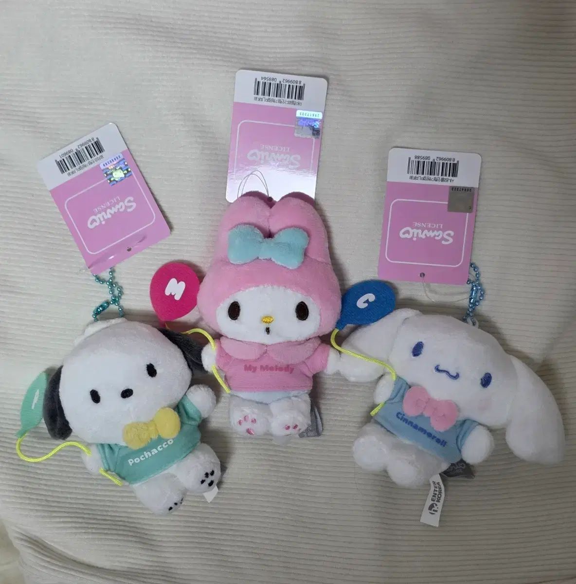 サンリオ マイメロディ/シナモロール/ポチャッコ セット キーホルダー