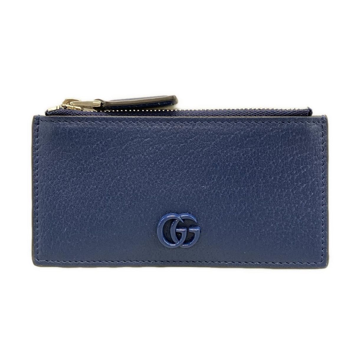 GUCCI グッチ カードケース GGマーモント 722726 ブルー レザー