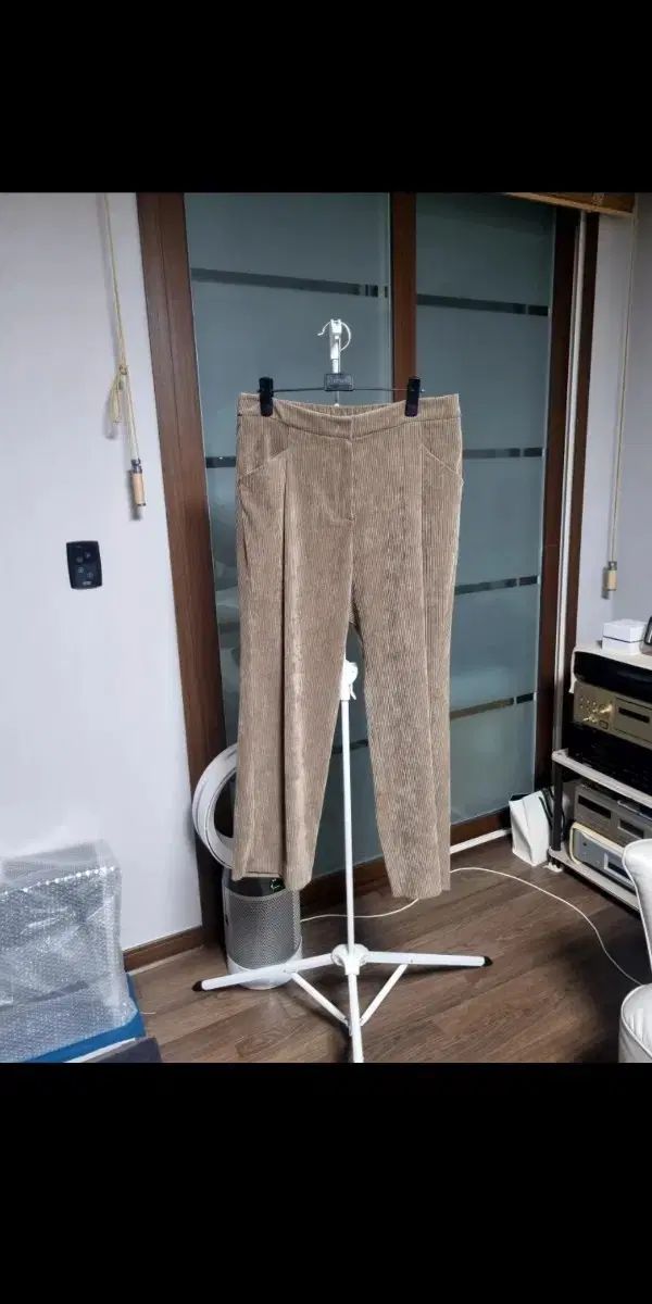 キム ヨンジュ ブラウン色 コーデュロイ ワイド パンツ 77 88