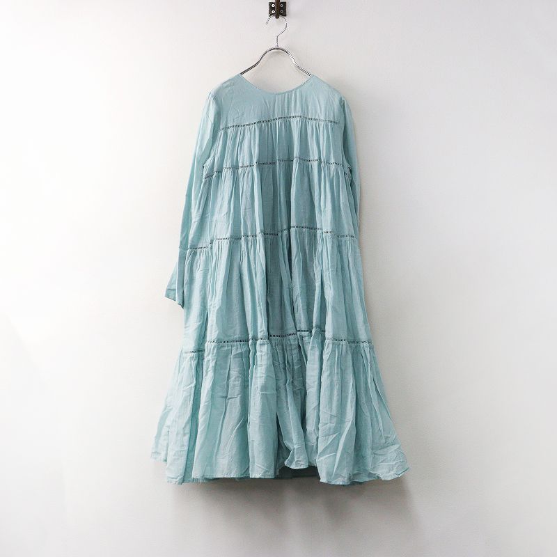 ヌキテパ ne Quittez pas コットンボイルティアードパネルワンピース
