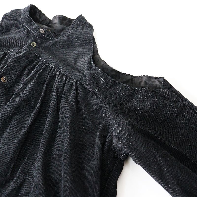  キャピタル KAPITAL コーデュロイ ショルダーオープン ワンピース S ブラック トップス ドレス その他 その他