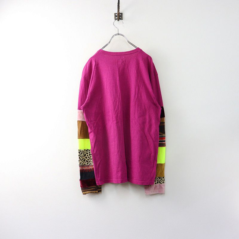 キャピタル KAPITAL hippie long T ヒッピーロング Tシャツ L｜ピンク トップス プルオーバー