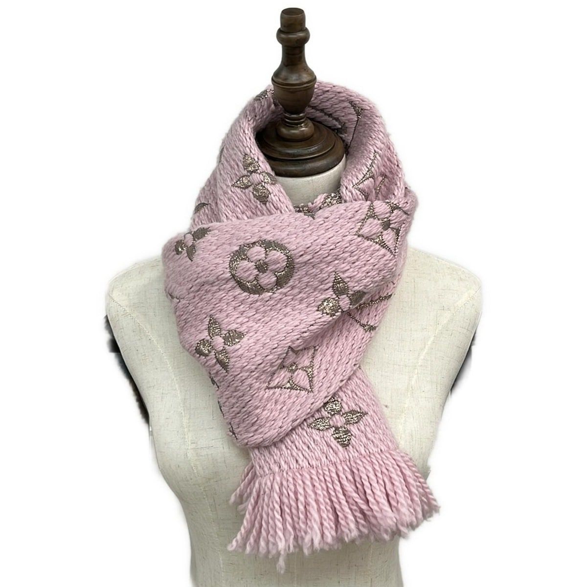 新品　ルイヴィトン マフラー エシャルプ ロゴマニア　シャイン　ローズバレリーヌ LOUIS VUITTON(ルイヴィトン) マフラー エシャルプ・ロゴマニア