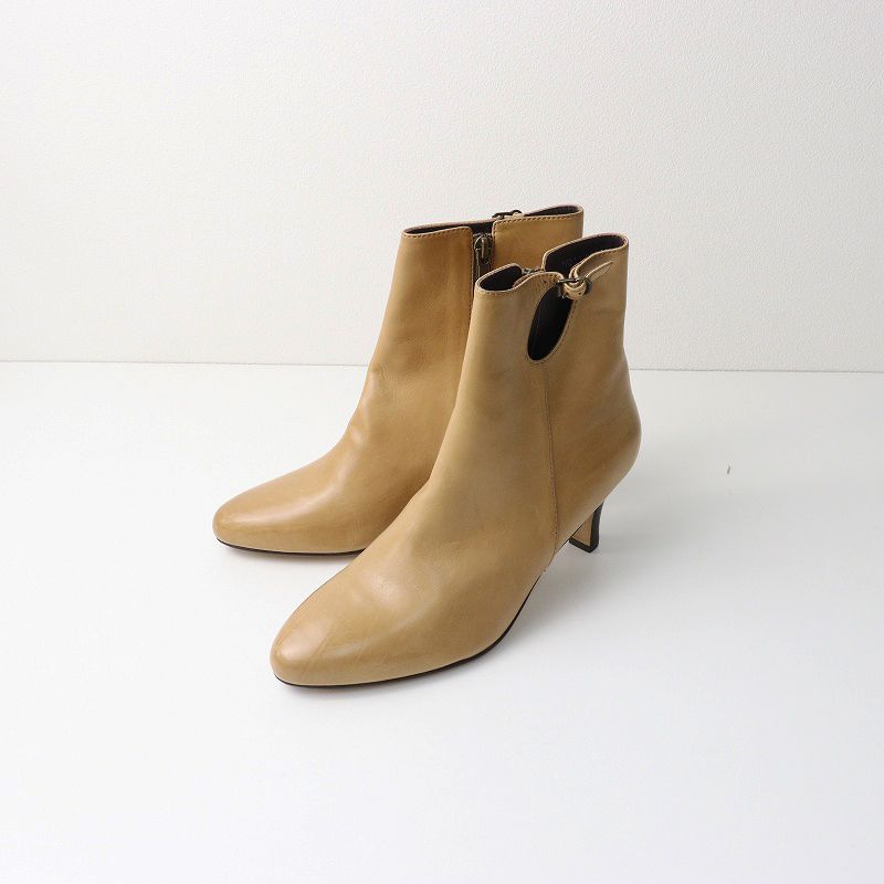 美品 YOSHITO ヨシト サイドジップ レザーショートブーツ 23cm