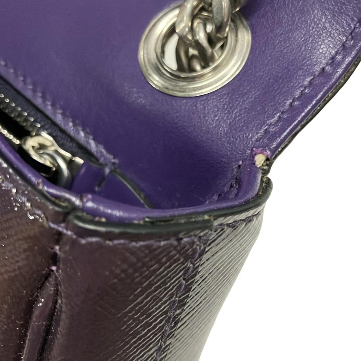 PRADA(プラダ) ショルダーバッグ - 1BD147 パープル チェーン