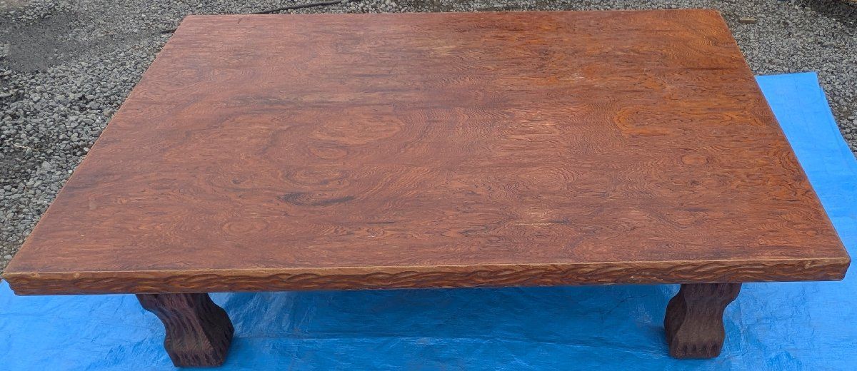 屋久杉 屋久杉天然杢板 甲版の表面材 外寸120 82 33㎝