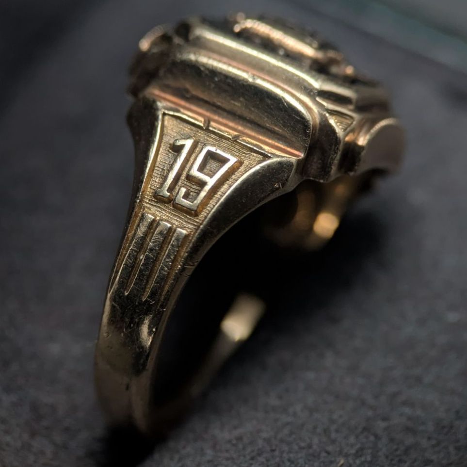 DIEGES & CLUST 10金 1952年 10K ゴールド クラスリング PH HS 黒