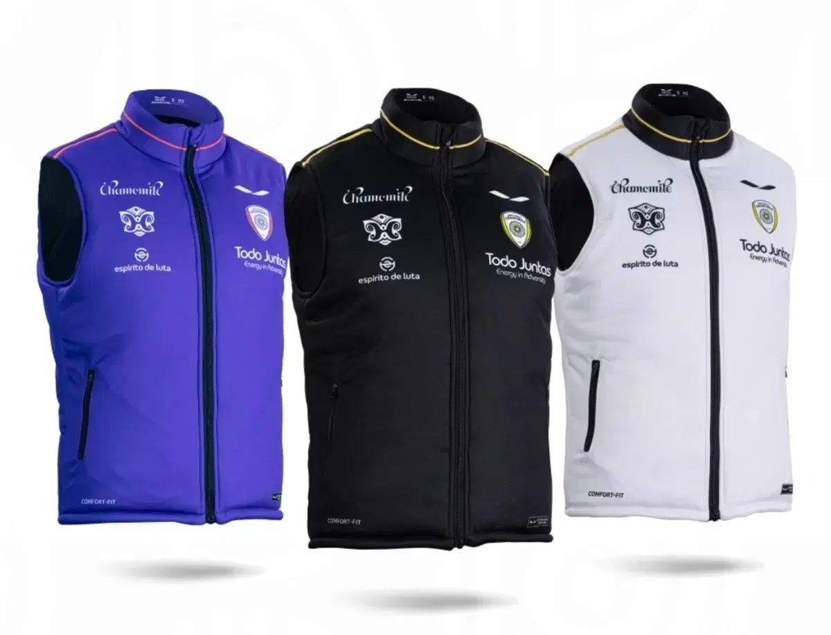 JUNTAS サッカーウエア 城用 ダウン ベスト ブルー/ブラック/白